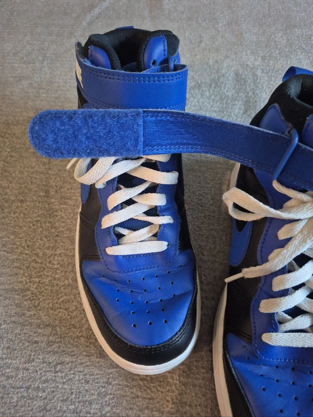 Nike Court Borough 6Y Mid 2 GS Youth Game Royal Black DM8872-001 Shoes,